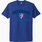 ZANESVILLE HIGH SCHOOL BLUE DEVILS Next Level Apparel Unisex Cotton Tee Front Thumbnail