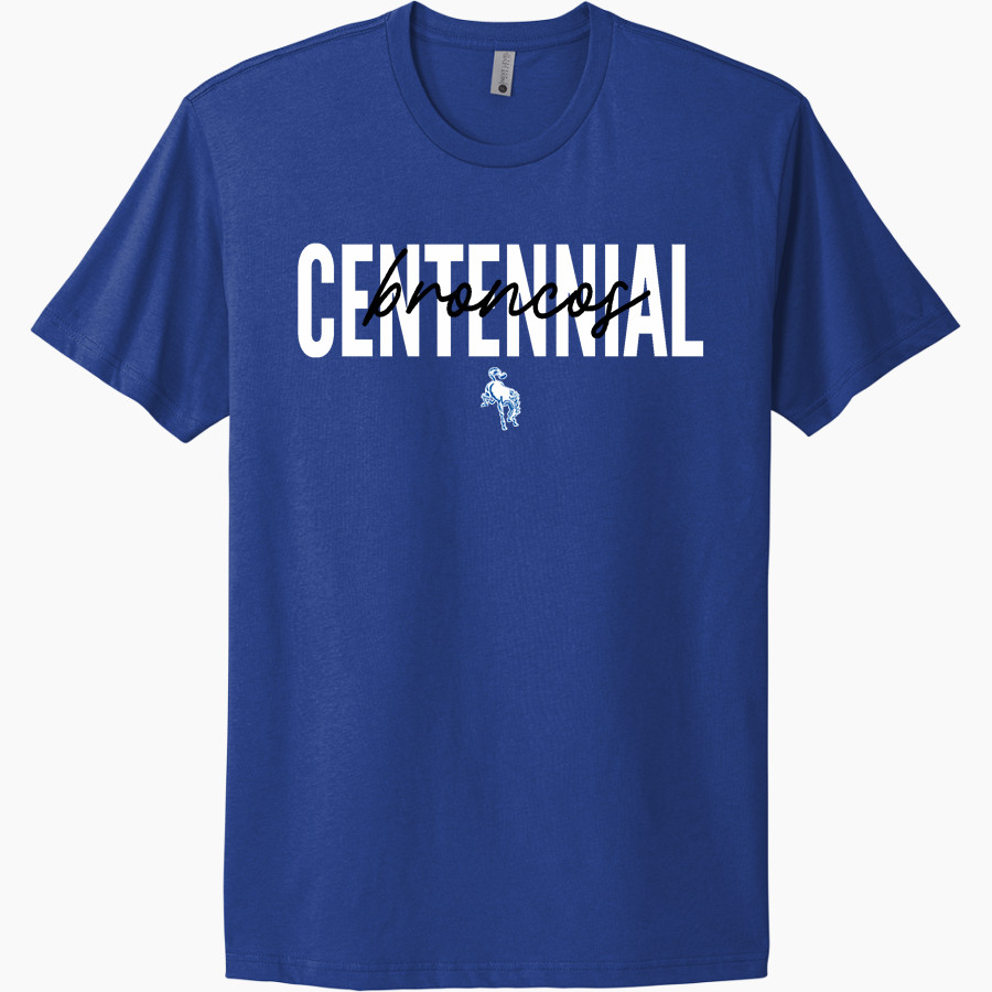 CENTENNIAL HIGH SCHOOL BRONCOS Next Level Apparel Unisex Cotton Tee
