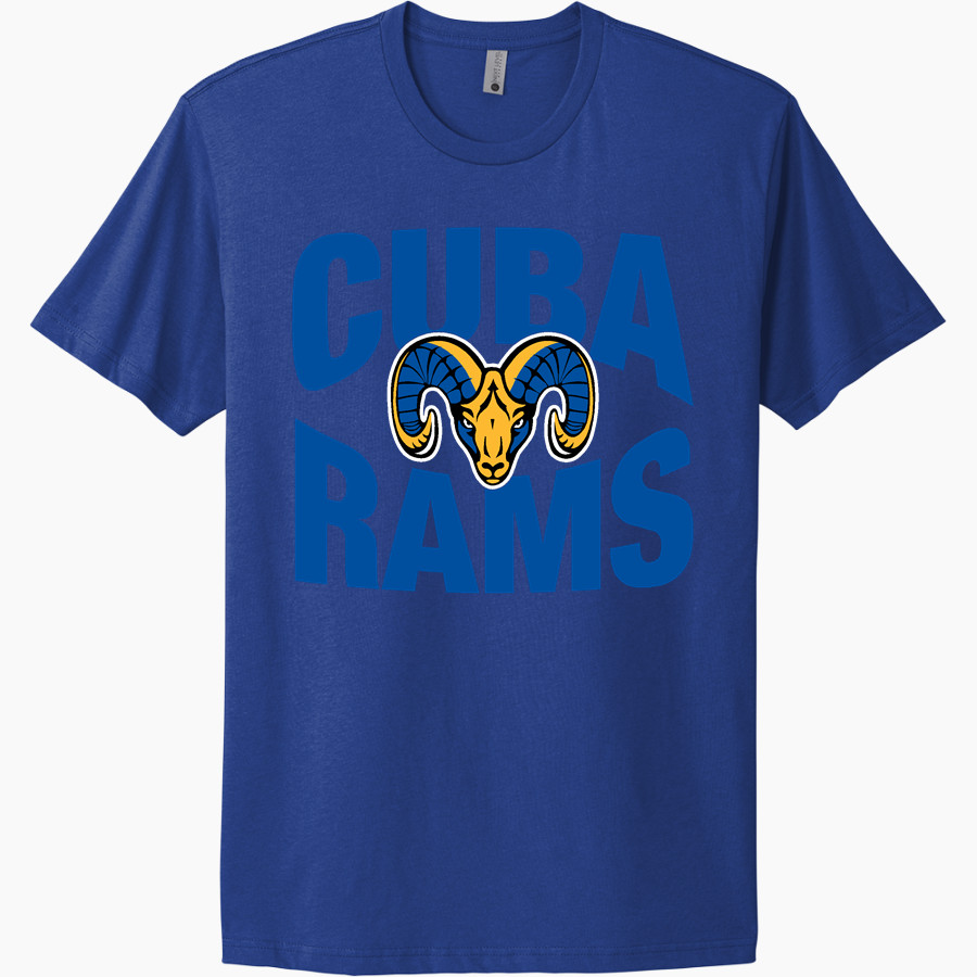 CUBA HIGH SCHOOL RAMS <span class="pdp-name-mascot">CUBA RAMS</span> Next Level Apparel Unisex Cotton Tee