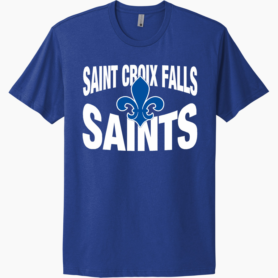 SAINTS CROIX FALLS HIGH SCHOOL SAINTS <span class="pdp-name-mascot">SAINT CROIX FALLS SAINTS</span> Next Level Apparel Unisex Cotton Tee