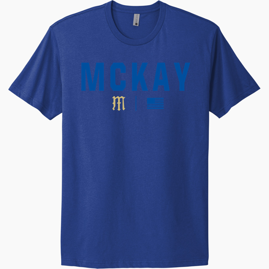 MCKAY HIGH SCHOOL ROYAL SCOTS Next Level Apparel Unisex Cotton Tee