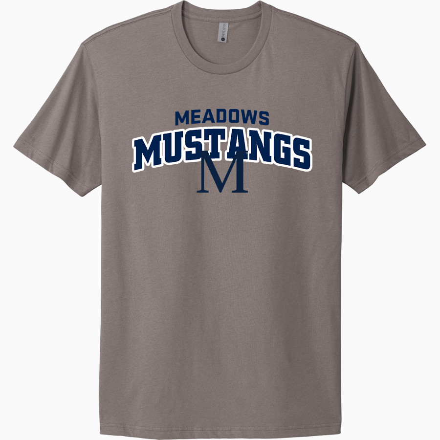 Meadows School The Official Store of the Mustangs <span class="pdp-name-mascot">Meadows School Mustangs</span> Next Level Apparel Unisex Cotton Tee