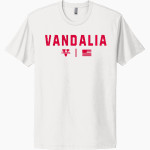 VANDALIA HIGH SCHOOL VANDALS Next Level Apparel Unisex Cotton Tee Front Thumbnail