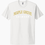 Maple Grove Crimson <span class="pdp-name-mascot">Maple Grove Crimson</span> Next Level Apparel Unisex Cotton Tee Front Thumbnail