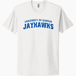 University Of Kansas Jayhawks <span class="pdp-name-mascot">University Of Kansas Jayhawks</span> Next Level Apparel Unisex Cotton Tee Front Thumbnail