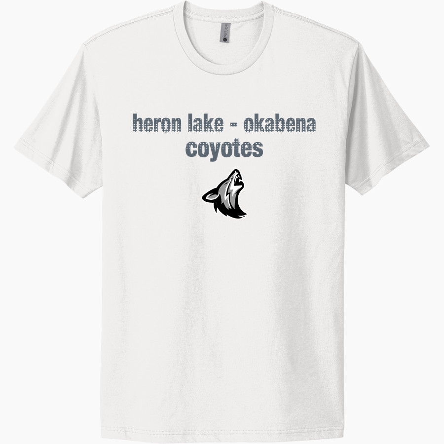 HERON LAKE-OKABENA Coyotes <span class="pdp-name-mascot">HERON LAKE - OKABENA Coyotes</span> Next Level Apparel Unisex Cotton Tee