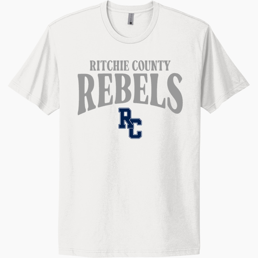 RITCHIE COUNTY HIGH SCHOOL REBELS <span class="pdp-name-mascot">RITCHIE COUNTY REBELS</span> Next Level Apparel Unisex Cotton Tee