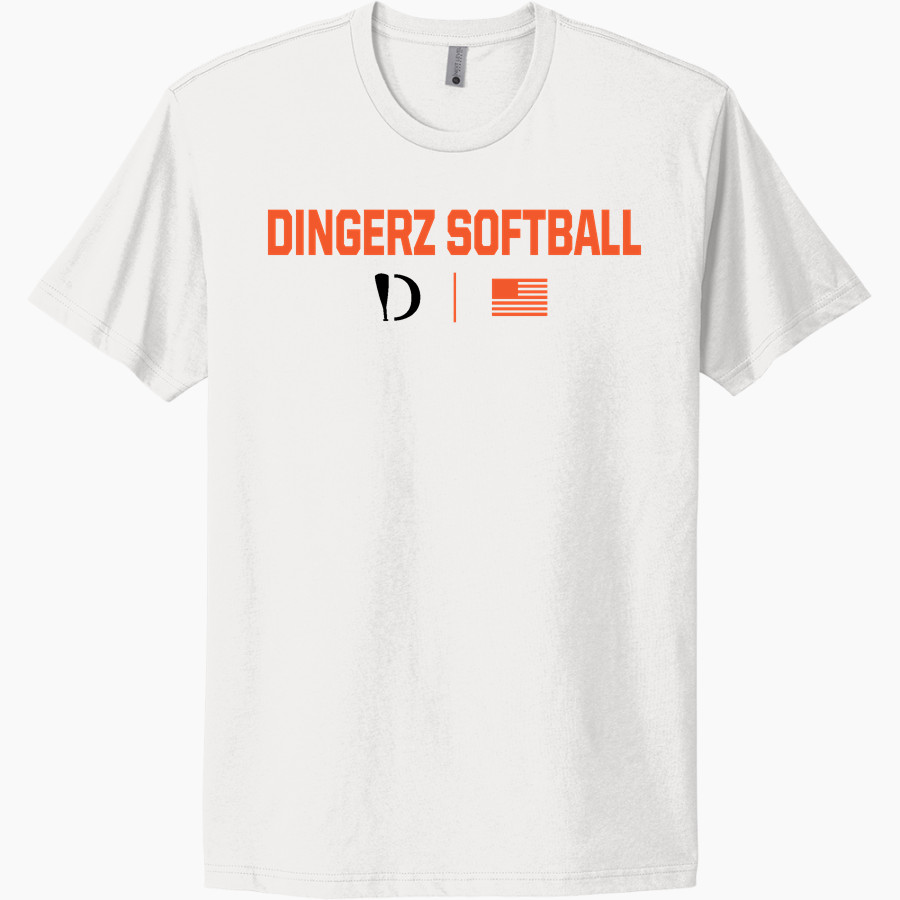 Dingerz Softball Dingerz <span class="pdp-name-mascot">Dingerz Softball Dingerz</span> Next Level Apparel Unisex Cotton Tee