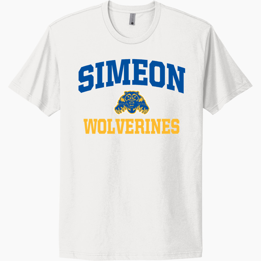 SIMEON CAREER ACADEMY HIGH SCHOOL WOLVERINES Next Level Apparel Unisex Cotton Tee