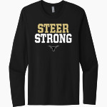 BIG SPRING HIGH SCHOOL STEERS Next Level Men's Cotton Long Sleeve T-Shirt Front Thumbnail
