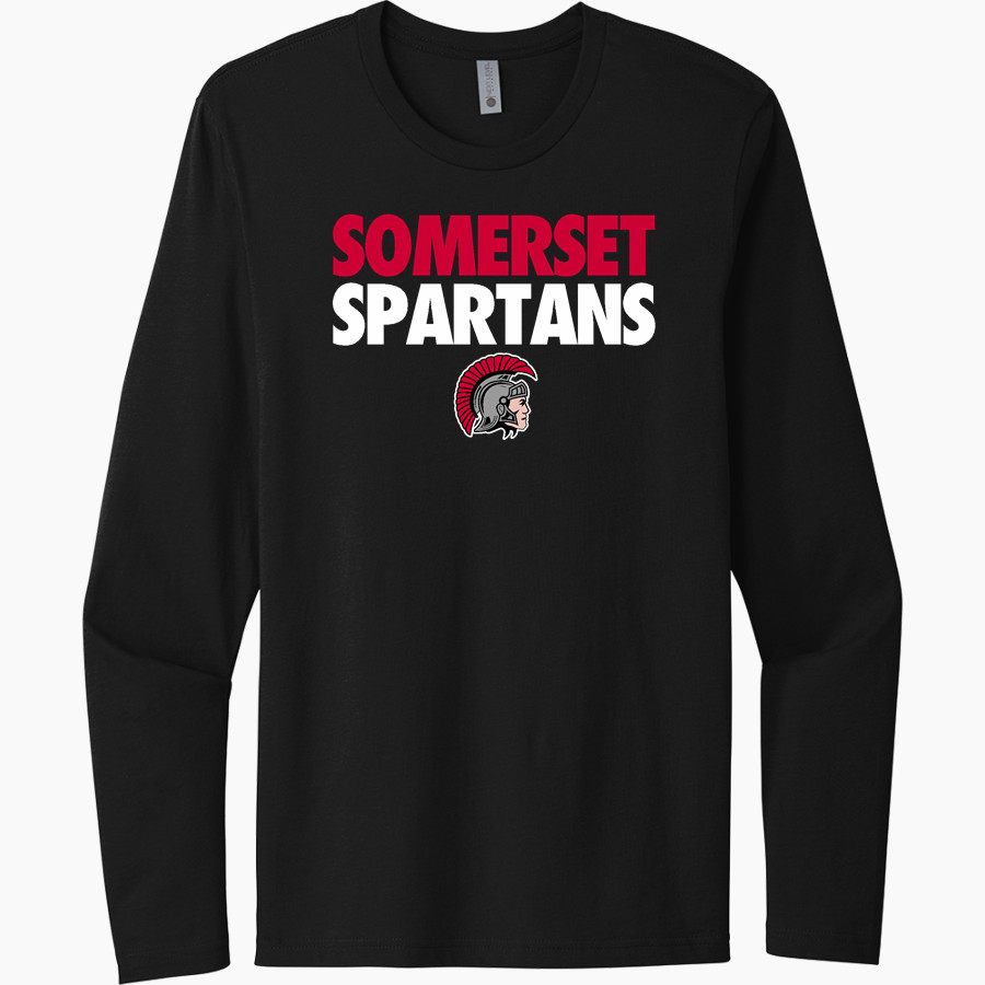 SOMERSET HIGH SCHOOL SPARTANS <span class="pdp-name-mascot">SOMERSET SPARTANS</span> Next Level Men's Cotton Long Sleeve T-Shirt