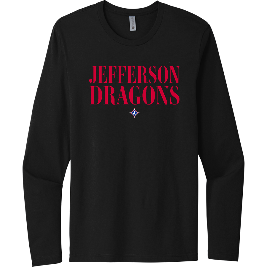 Jefferson Dragons <span class="pdp-name-mascot">Jefferson Dragons</span> Next Level Apparel Men's Cotton Long Sleeve T-Shirt