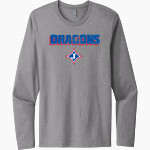 Jefferson Dragons <span class="pdp-name-mascot">Jefferson Dragons</span> Next Level Men's Cotton Long Sleeve T-Shirt Front Thumbnail
