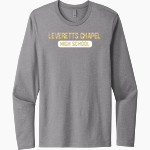LEVERETTS CHAPEL HIGH SCHOOL LIONS <span class="pdp-name-mascot">LEVERETTS CHAPEL LIONS</span> Next Level Men's Cotton Long Sleeve T-Shirt Front Thumbnail