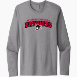BETHESDA CHRISTIAN HIGH SCHOOL PATRIOTS Next Level Men's Cotton Long Sleeve T-Shirt Front Thumbnail