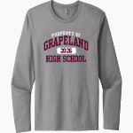 GRAPELAND HIGH SCHOOL SANDIES <span class="pdp-name-mascot">GRAPELAND SANDIES</span> Next Level Men's Cotton Long Sleeve T-Shirt Front Thumbnail