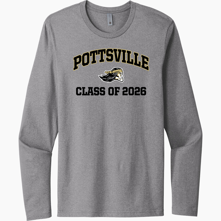 POTTSVILLE HIGH SCHOOL APACHES <span class="pdp-name-mascot">POTTSVILLE APACHES</span> Next Level Men's Cotton Long Sleeve T-Shirt