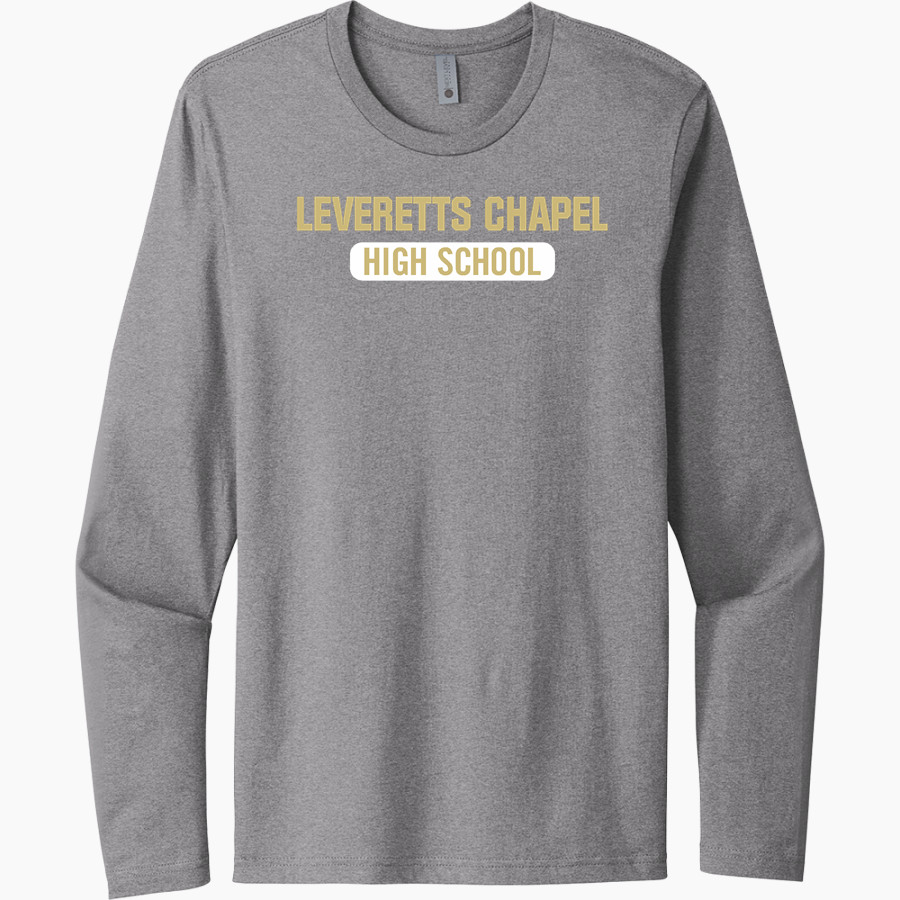 LEVERETTS CHAPEL HIGH SCHOOL LIONS <span class="pdp-name-mascot">LEVERETTS CHAPEL LIONS</span> Next Level Men's Cotton Long Sleeve T-Shirt