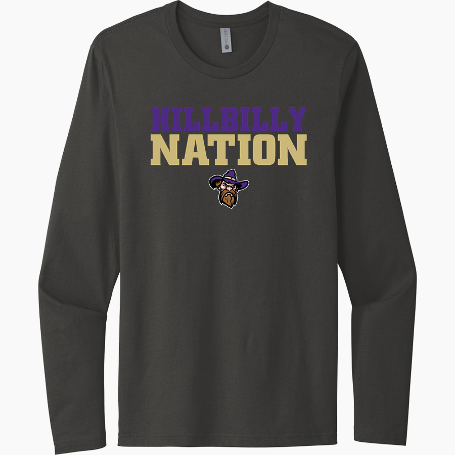 OZARK HIGH SCHOOL HILLBILLIES Next Level Men's Cotton Long Sleeve T-Shirt