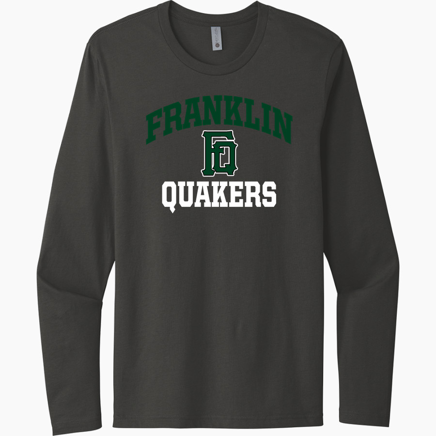 Franklin Quakers <span class="pdp-name-mascot">Franklin Quakers</span> Next Level Men's Cotton Long Sleeve T-Shirt