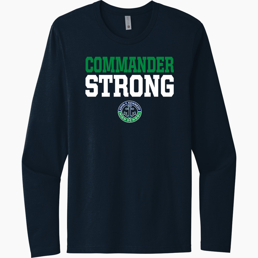 JOHN F KENNEDY HIGH SCHOOL COMMANDERS <span class="pdp-name-mascot">JOHN F KENNEDY COMMANDERS</span> Next Level Men's Cotton Long Sleeve T-Shirt