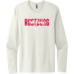RUSTBURG HIGH SCHOOL RED DEVILS <span class="pdp-name-mascot">RUSTBURG RED DEVILS</span> Next Level Men's Cotton Long Sleeve T-Shirt Front Thumbnail