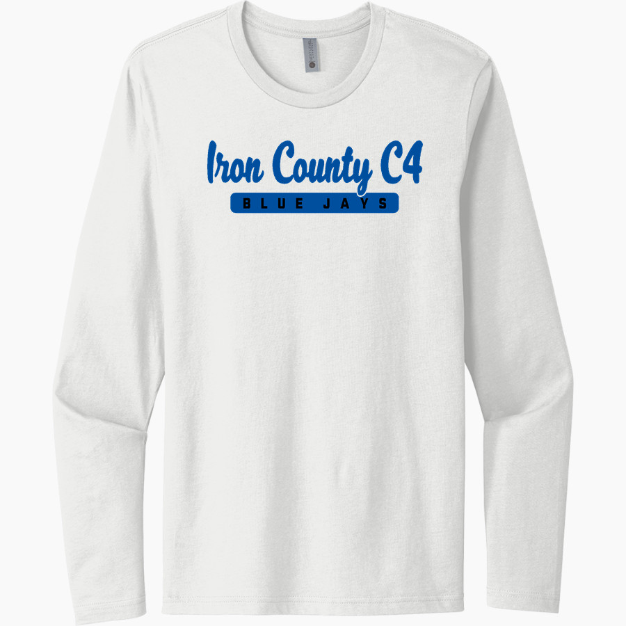 Iron County C4 Blue Jays <span class="pdp-name-mascot">Iron County C4 Blue Jays</span> Next Level Men's Cotton Long Sleeve T-Shirt