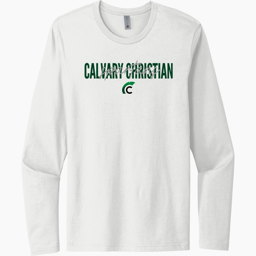 Calvary Christian Spartans <span class="pdp-name-mascot">Calvary Christian Spartans</span> Next Level Men's Cotton Long Sleeve T-Shirt