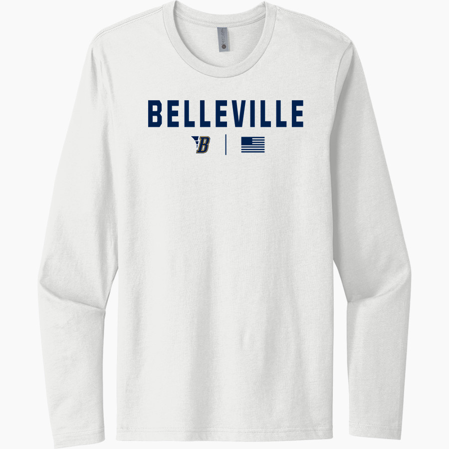 BELLEVILLE HIGH SCHOOL WILDCATS <span class="pdp-name-mascot">BELLEVILLE WILDCATS</span> Next Level Men's Cotton Long Sleeve T-Shirt