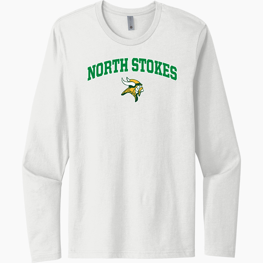 NORTH STOKES HIGH SCHOOL VIKINGS <span class="pdp-name-mascot">NORTH STOKES VIKINGS</span> Next Level Men's Cotton Long Sleeve T-Shirt