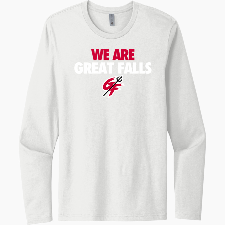 GREAT FALLS HIGH SCHOOL RED DEVILS Next Level Men's Cotton Long Sleeve T-Shirt