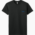 MacArthur Elementary Mustangs Next Level Apparel Men's Cotton Pocket Tee Front Thumbnail