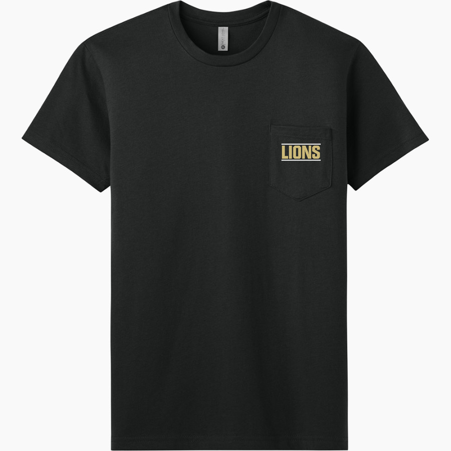 LEVERETTS CHAPEL HIGH SCHOOL LIONS <span class="pdp-name-mascot">LEVERETTS CHAPEL LIONS</span> Next Level Apparel Men's Cotton Pocket Tee