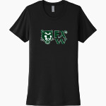 Frances Xavier Warde Jaguars <span class="pdp-name-mascot">Frances Xavier Warde School Jaguars</span> Next Level Women's Cotton Tee Front Thumbnail