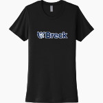 Breck Mustangs Next Level Women's Cotton Tee Front Thumbnail