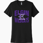 ELGIN HIGH SCHOOL WILDCATS <span class="pdp-name-mascot">ELGIN WILDCATS</span> Next Level Women's Cotton Tee Front Thumbnail