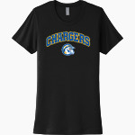 BRIAR CLIFF Chargers Next Level Women's Cotton Tee Front Thumbnail