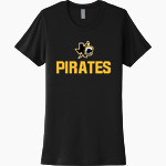 CRANDALL HIGH SCHOOL PIRATES Next Level Women's Cotton Tee Front Thumbnail