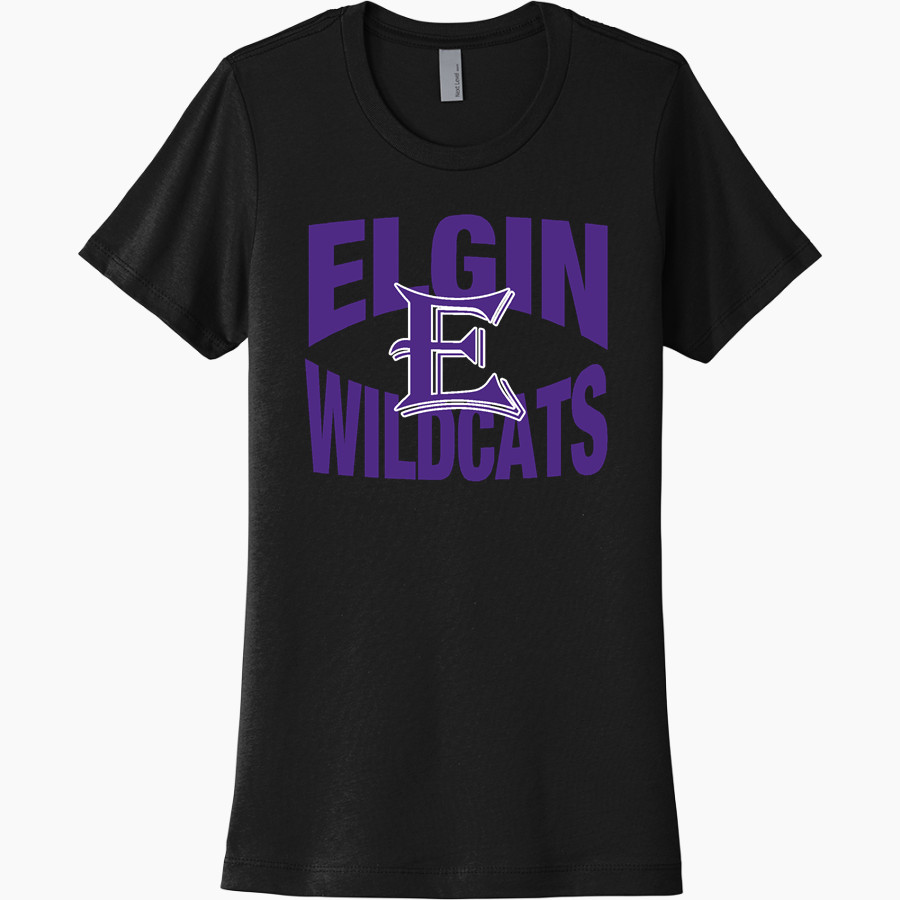 ELGIN HIGH SCHOOL WILDCATS <span class="pdp-name-mascot">ELGIN WILDCATS</span> Next Level Women's Cotton Tee