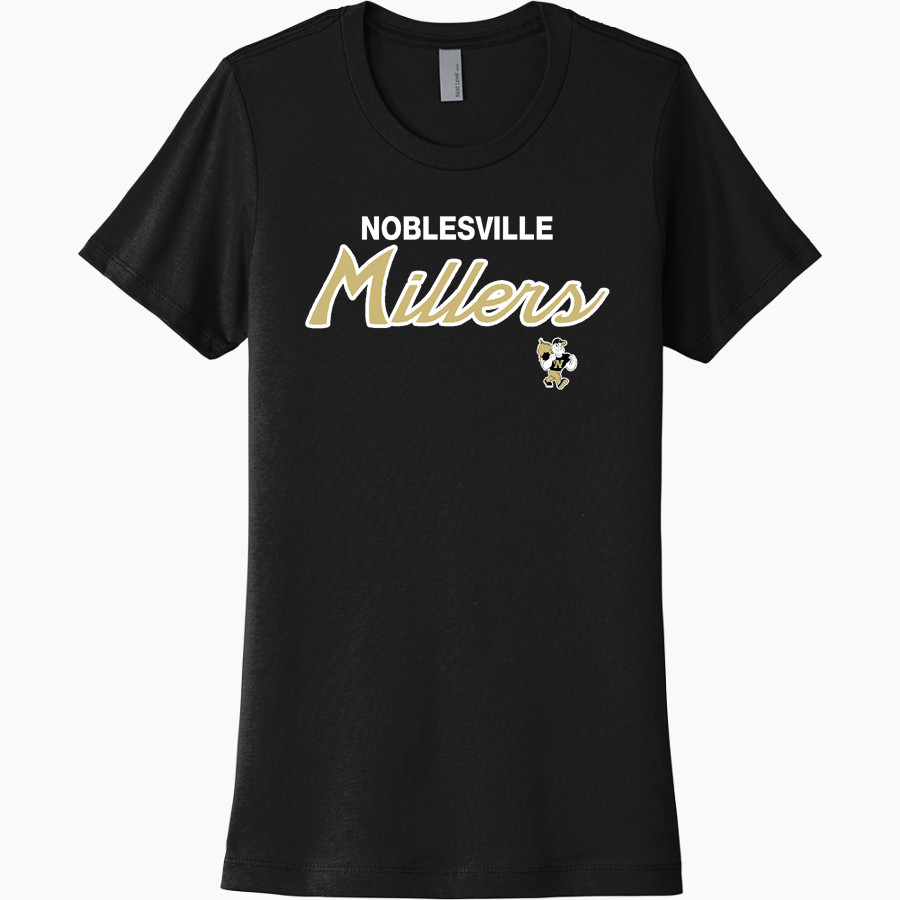 NOBLESVILLE MILLERS stronger together Next Level Women's Cotton Tee