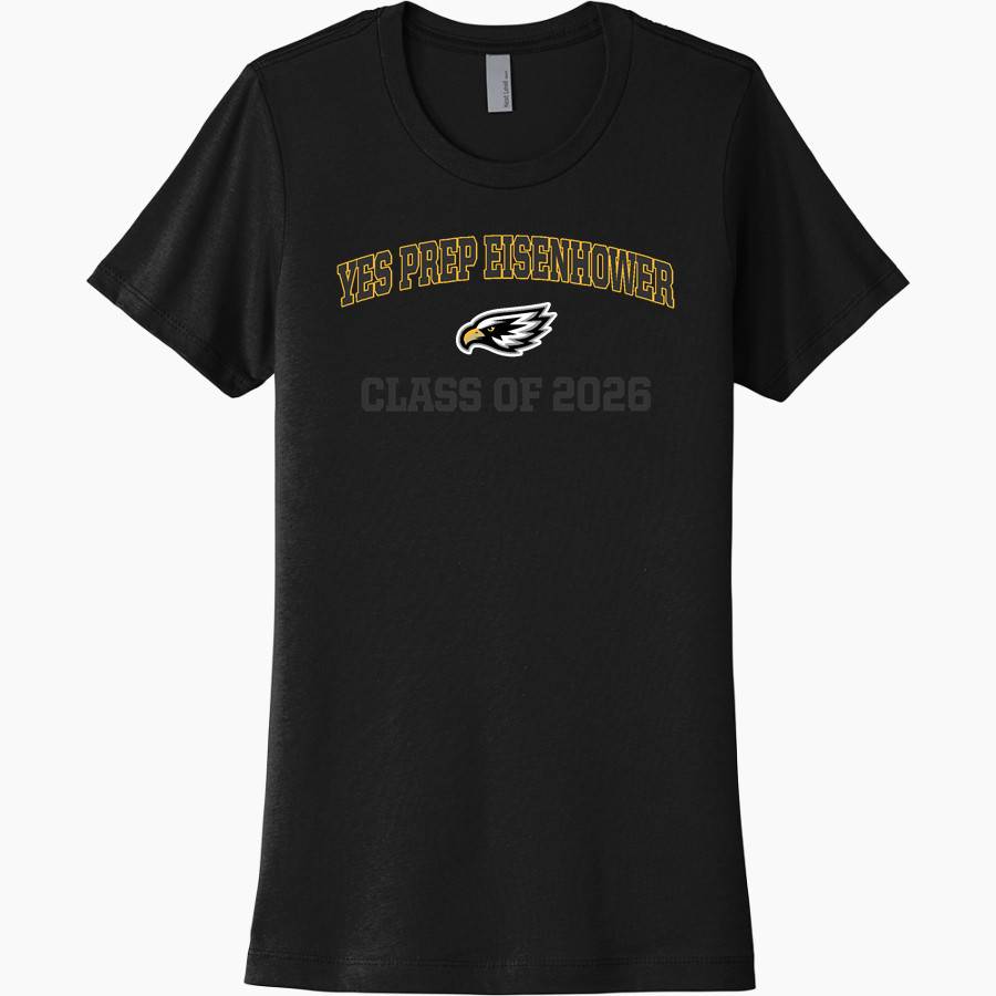 YES PREP EISENHOWER EAGLES <span class="pdp-name-mascot">YES PREP EISENHOWER EAGLES</span> Next Level Women's Cotton Tee