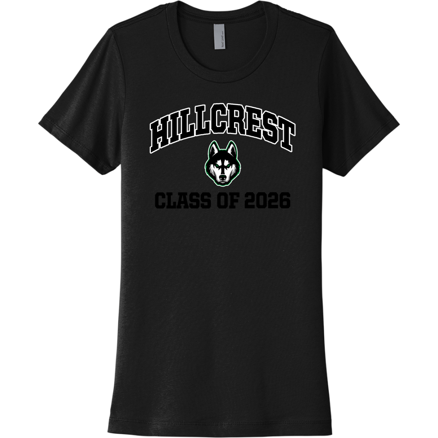 HILLCREST HIGH SCHOOL HUSKIES <span class="pdp-name-mascot">HILLCREST HUSKIES</span> Next Level Women's Cotton Tee