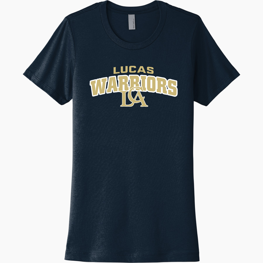LUCAS CHRISTIAN ACADEMY WARRIORS Next Level Women's Cotton Tee