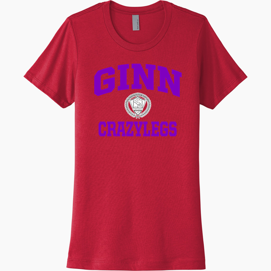 GINN ACADEMY CRAZYLEGS <span class="pdp-name-mascot">GINN CRAZYLEGS</span> Next Level Women's Cotton Tee