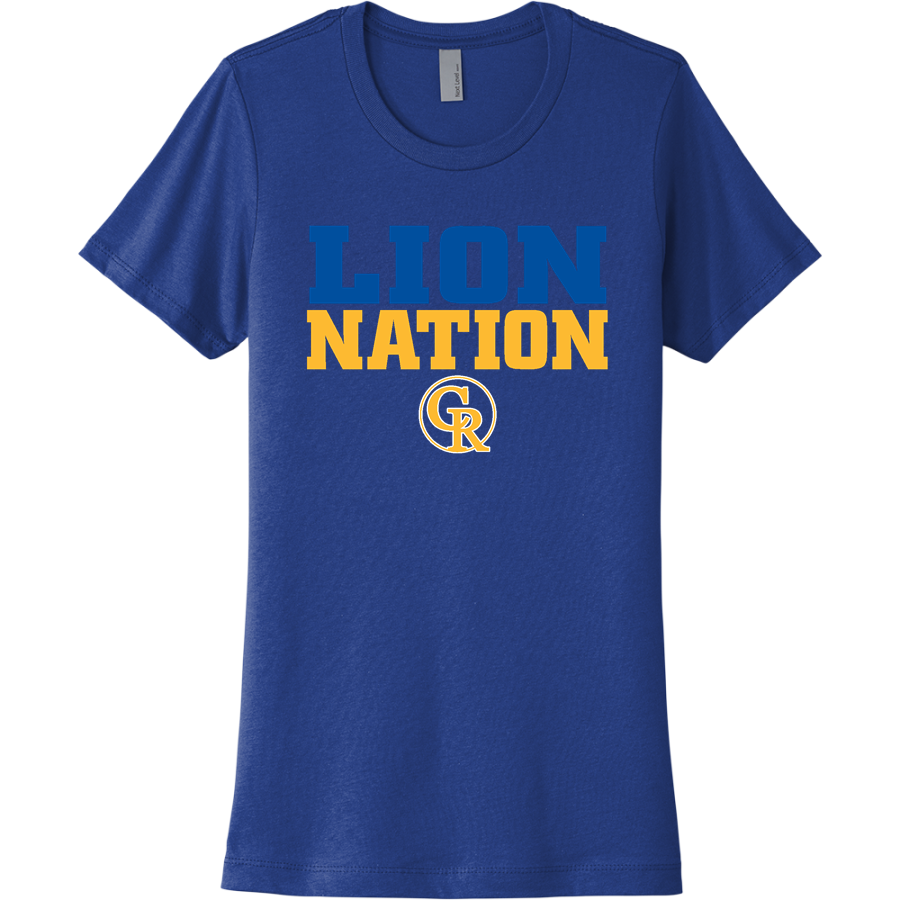 CHESTNUT RIDGE HIGH SCHOOL LIONS <span class="pdp-name-mascot">CHESTNUT RIDGE LIONS</span> Next Level Apparel Women's Cotton Tee