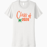 Communion of Saints School Sabres official sideline store Next Level Women's Cotton Tee Front Thumbnail