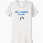 St. James Sharks <span class="pdp-name-mascot">St. James Sharks</span> Next Level Women's Cotton Tee Front Thumbnail