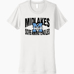 MIDLAKES HIGH SCHOOL SCREAMING EAGLES <span class="pdp-name-mascot">MIDLAKES SCREAMING EAGLES</span> Next Level Women's Cotton Tee Front Thumbnail