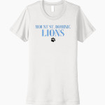 Mount St. Dominic Academy Lions Next Level Women's Cotton Tee Front Thumbnail