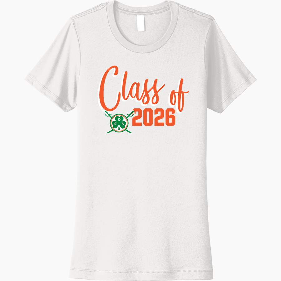 Communion of Saints School Sabres official sideline store Next Level Women's Cotton Tee